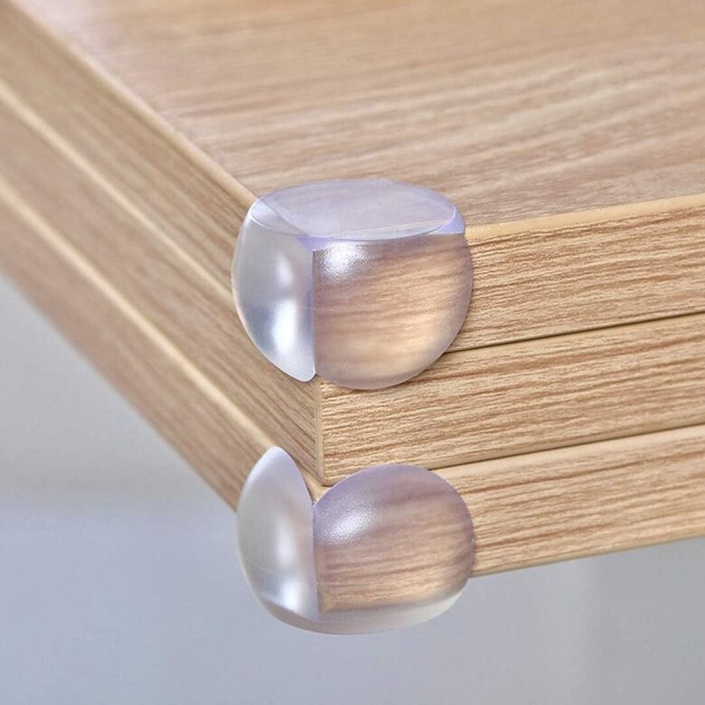 Mēbeļu stūru aizsargi, silikona, caurspīdīgi 20gb