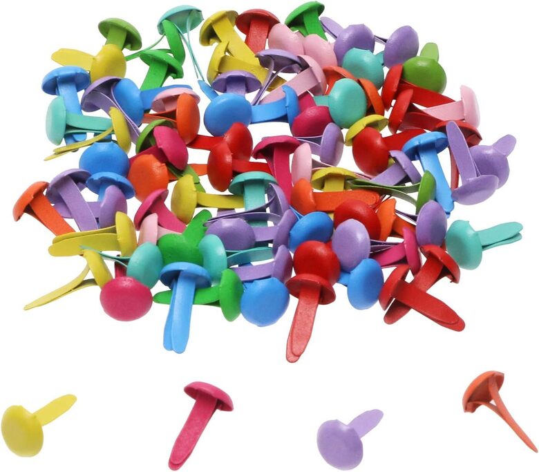 100 pcs of assorted color mini metal pins, metal rivets for crafts