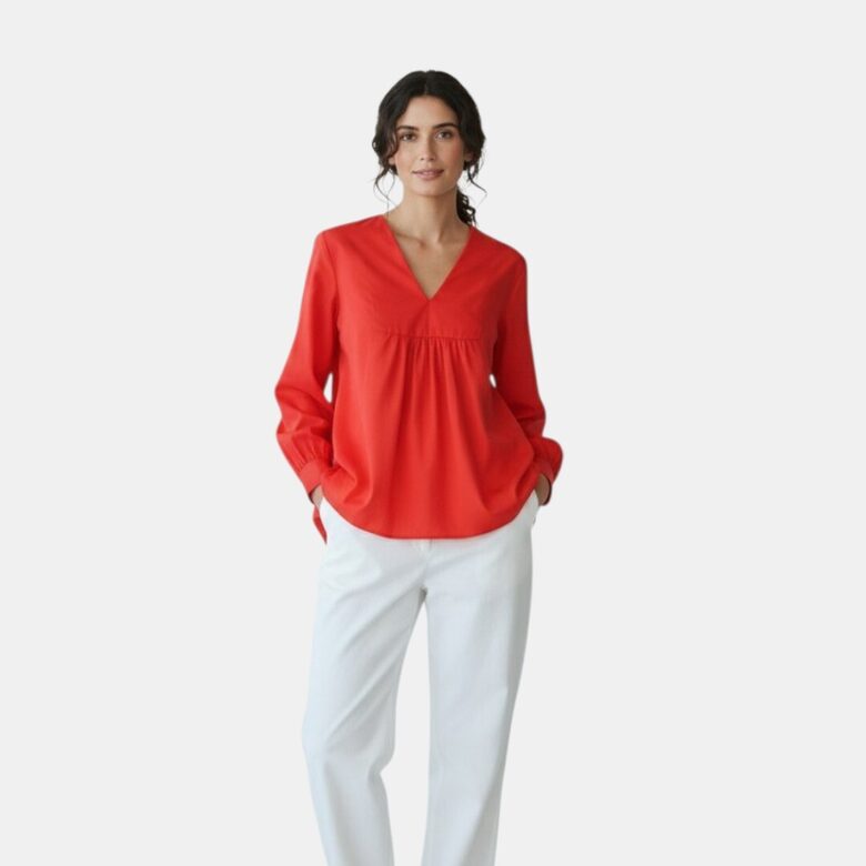 Блузка Ashbourne красная, размеры S, M, L, XL