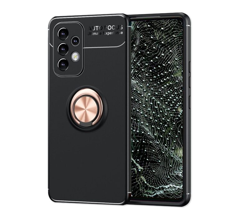 Защитный чехол для телефона Samsung Galaxy A32 4G, черный, магнитный, с кольцом