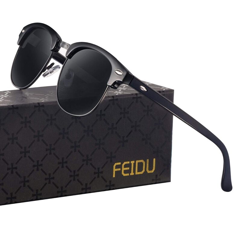 Мужские и женские солнцезащитные очки FEIDU в ретро-стиле с поляризацией