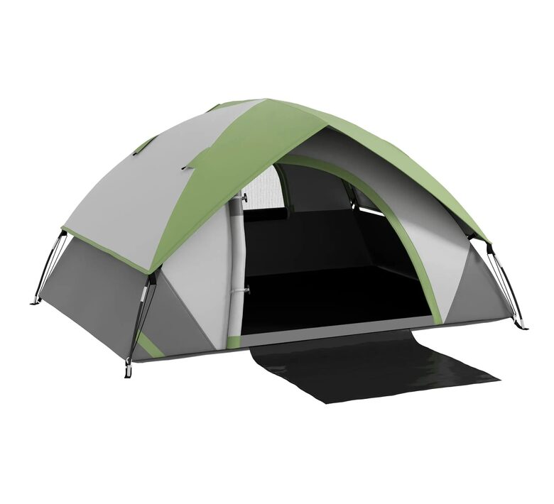 Палатка-купол Outsunny для 2 человек, серо-зеленая