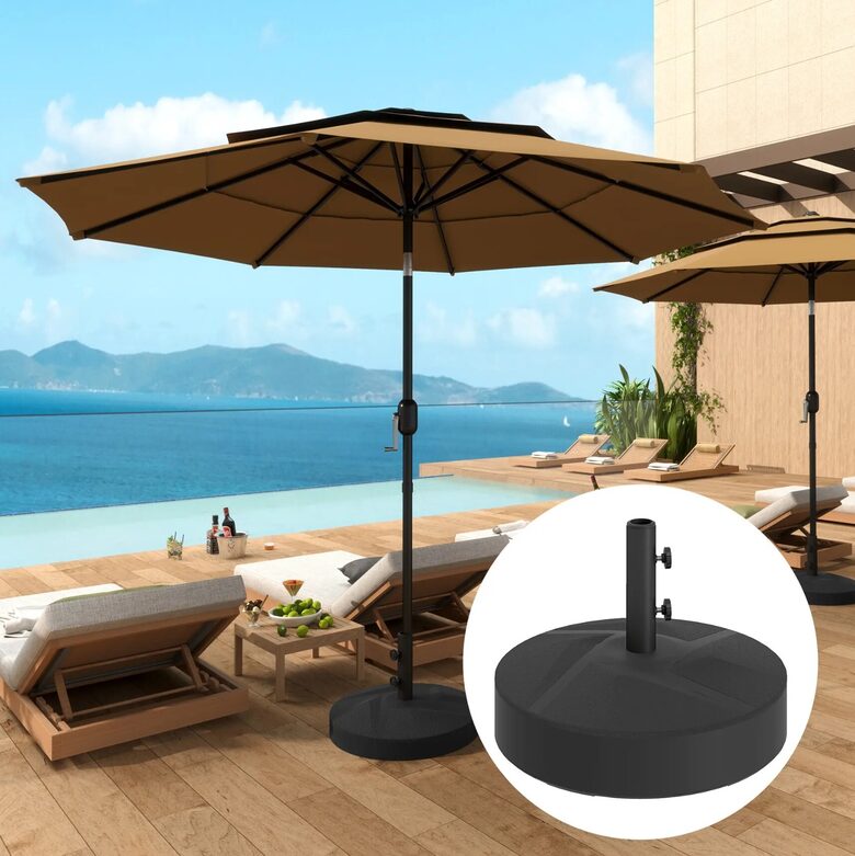 Стойка для зонта до 30 кг, держатель для зонта, Outsunny