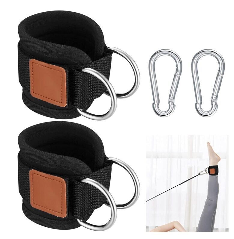 2 ремня для ног, браслеты на запястьях, тросовый фиксатор с D-образными кольцами, тренажер для ног