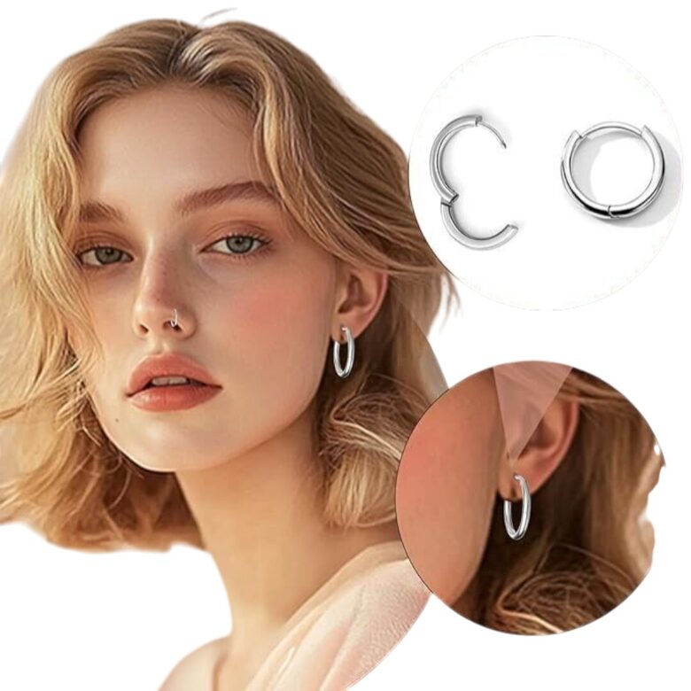 Серебряные серьги-кольца из нержавеющей стали, пирсинг носа