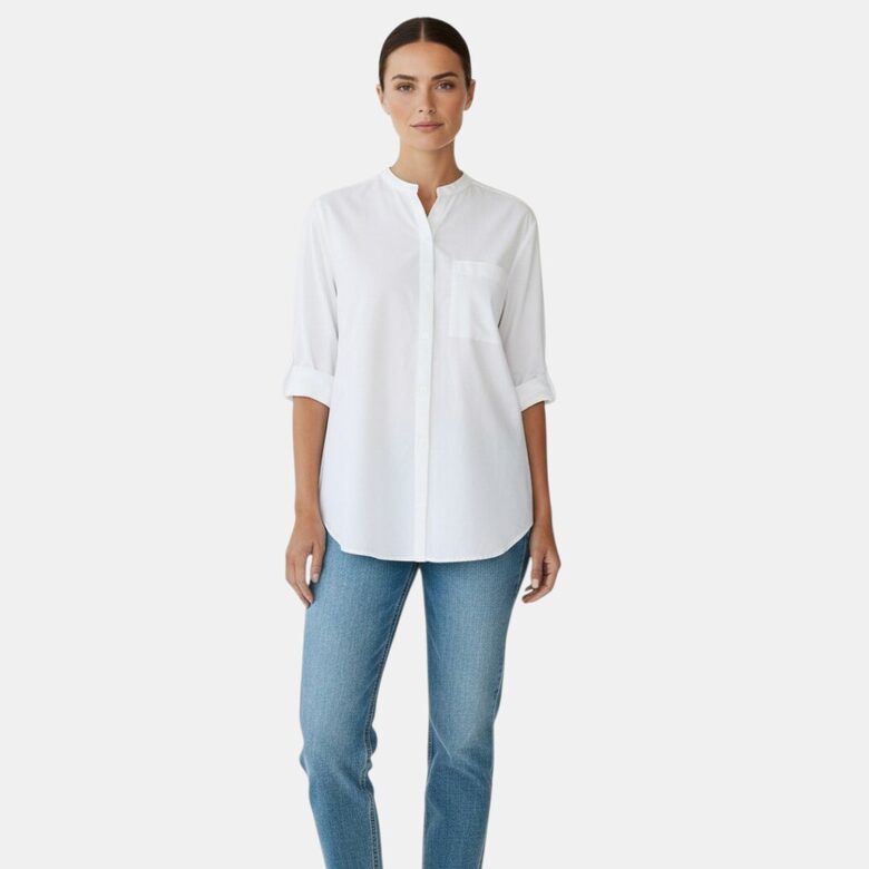 Блузка белого цвета BPC collection, размер XXL