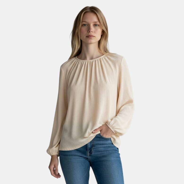 BodyFlirt bēša blūze, izmērs S/M