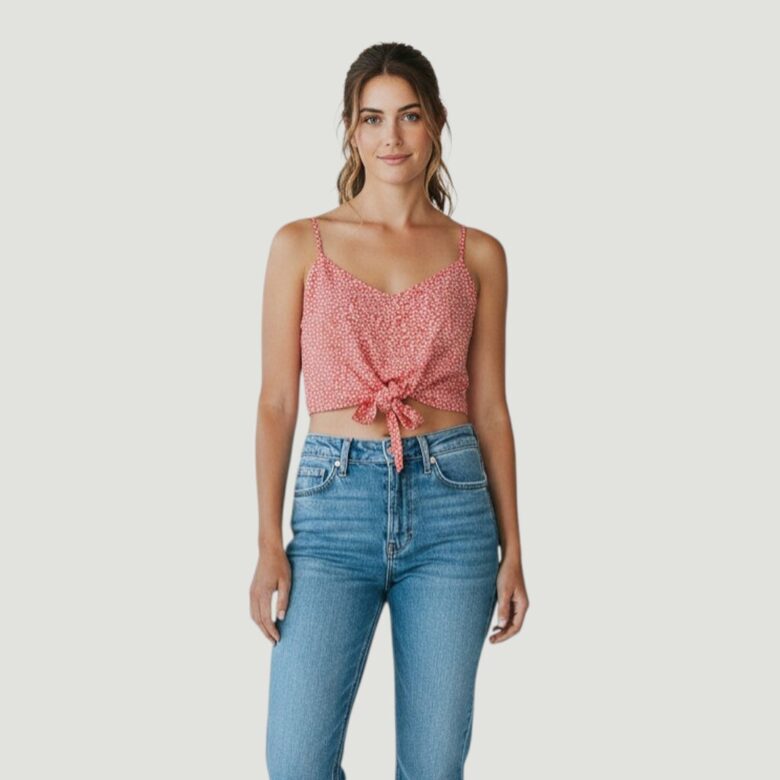 Топ, блузка Only красный, размеры S, M, L