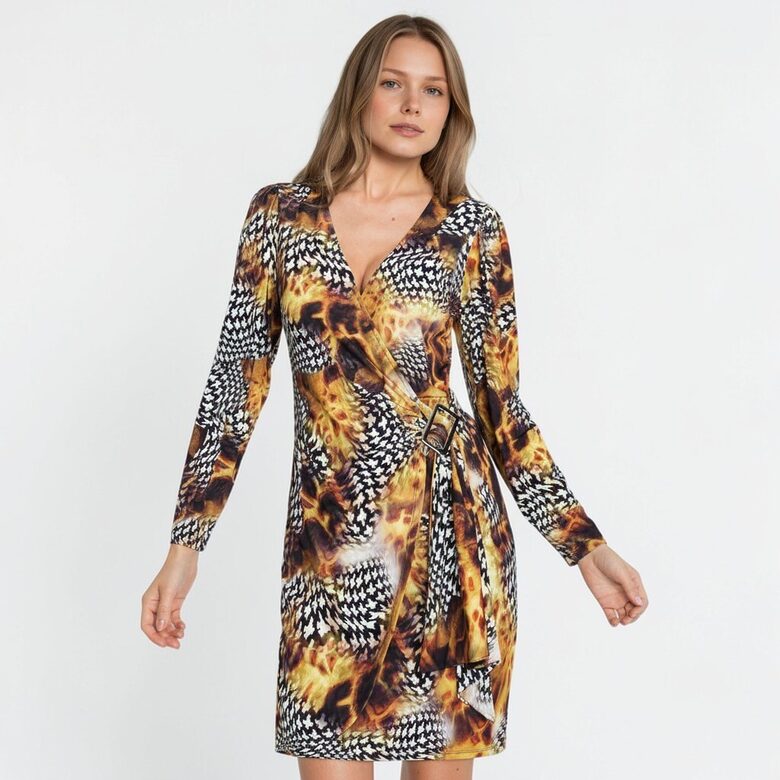 Платье с леопардовым принтом, размер S/M, Bodyflirt