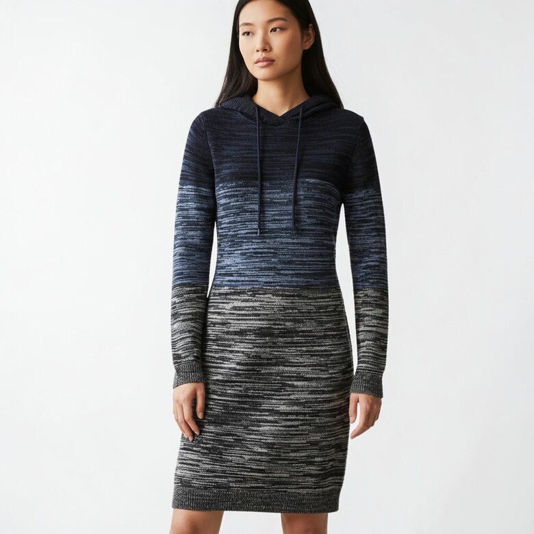 Платье-свитер с капюшоном BPC collection, размер 3XL