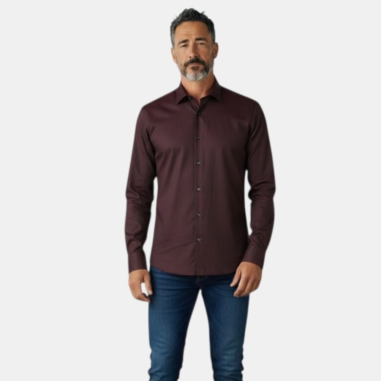 Jake's collection burgundy shirt, size 41/42