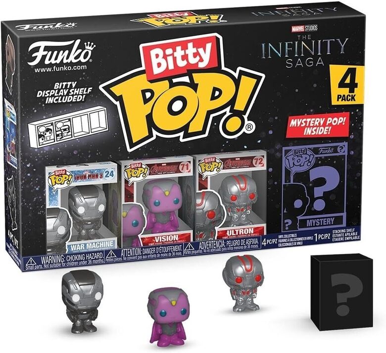 Набор фигурок Funko Bitty POP! Marvel: Marvel The Infinity Saga: Железный человек, War machine, Vision, Ultron, 4 шт