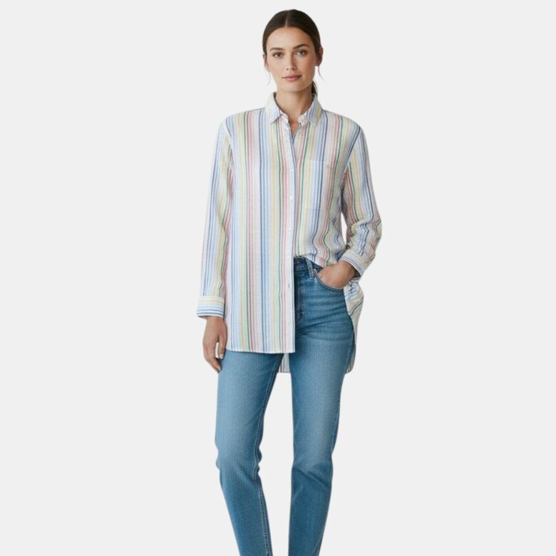 Рубашка Montego с цветными полосками, размер L