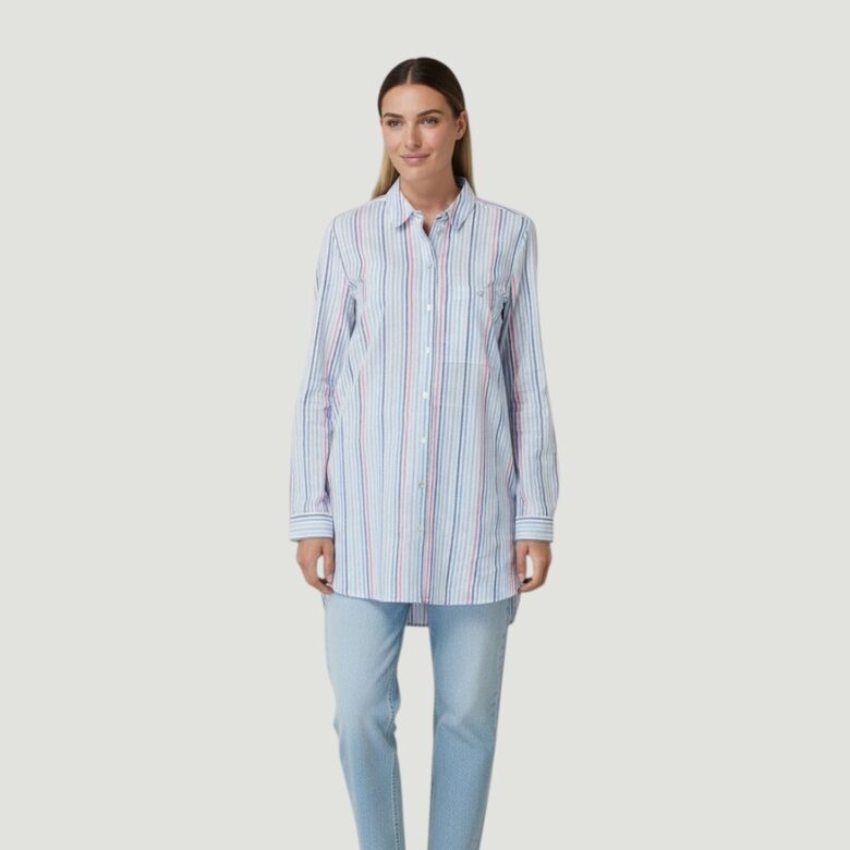 Рубашка Montego с синими полосками, размер XS