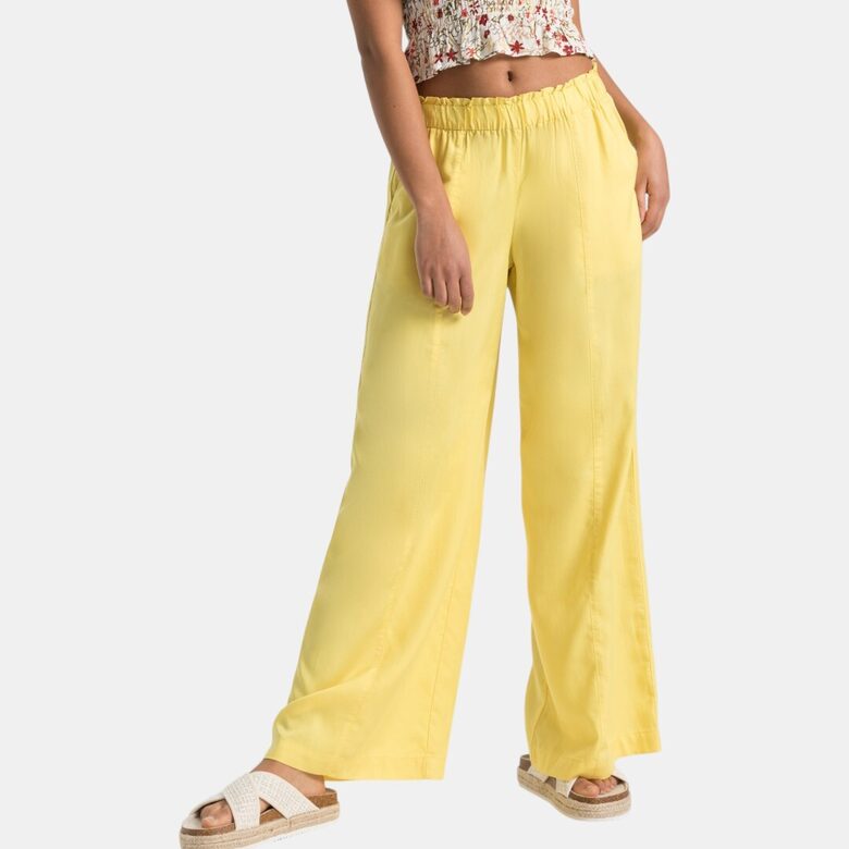 Rainbow yellow summer pants, size S