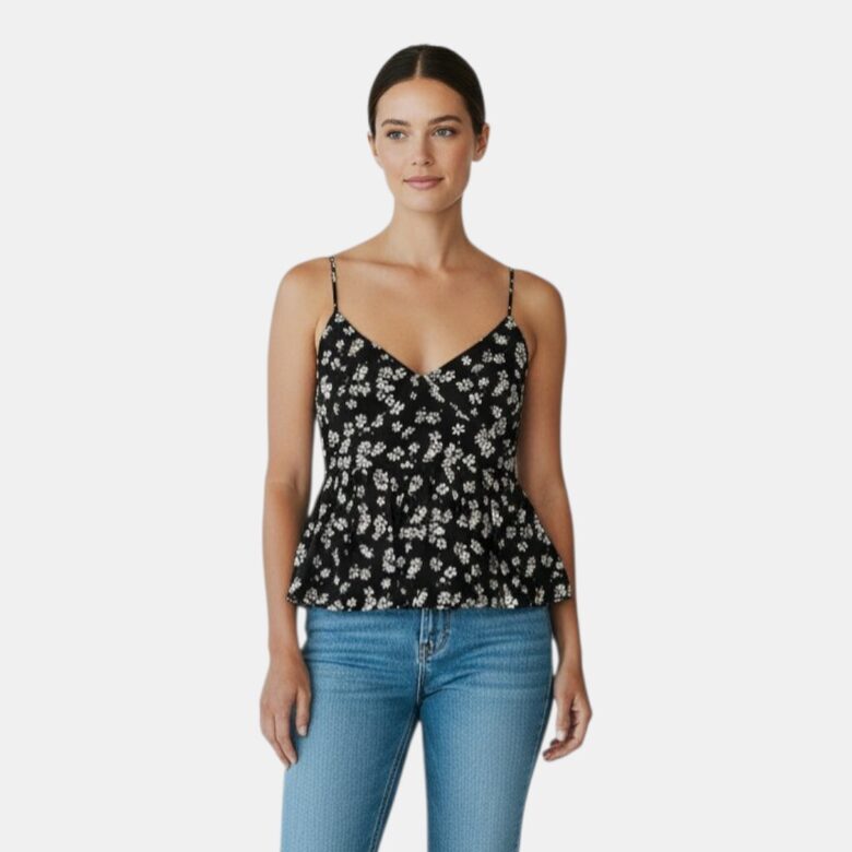 Review топ с цветами, размер S