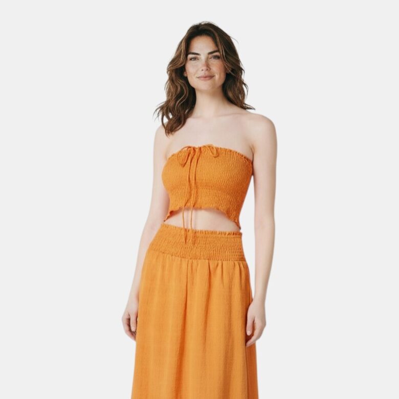 Review оранжевый топ, размеры M и L