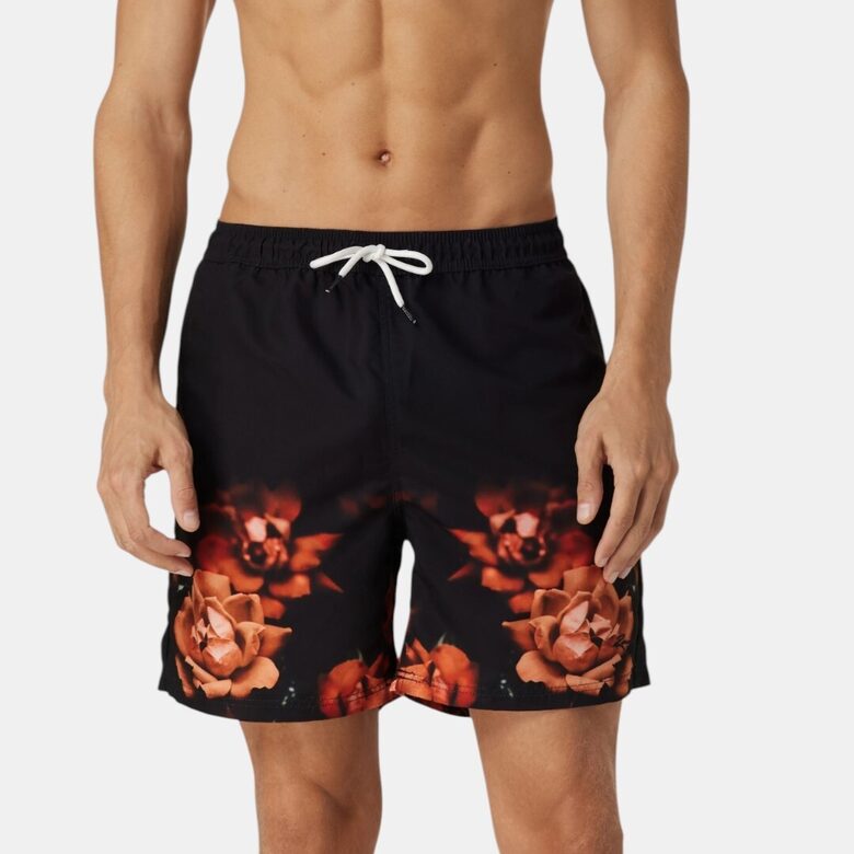 Review peldšorti ar ziediem, izmērs XL