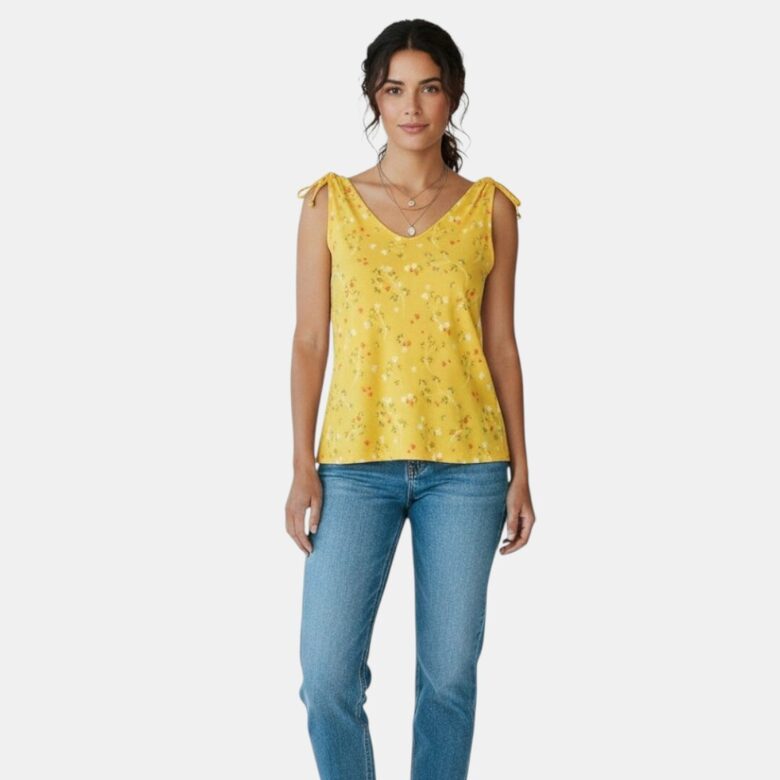 Топ, блузка S'Oliver желтый, размер 3XL