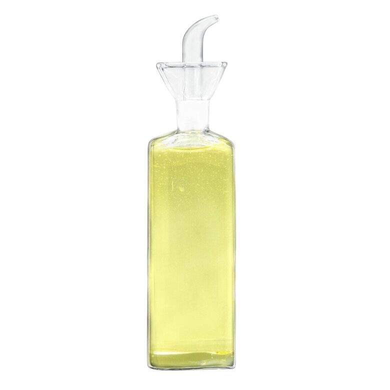Glass oil container, bottle with dispenser 500 ml