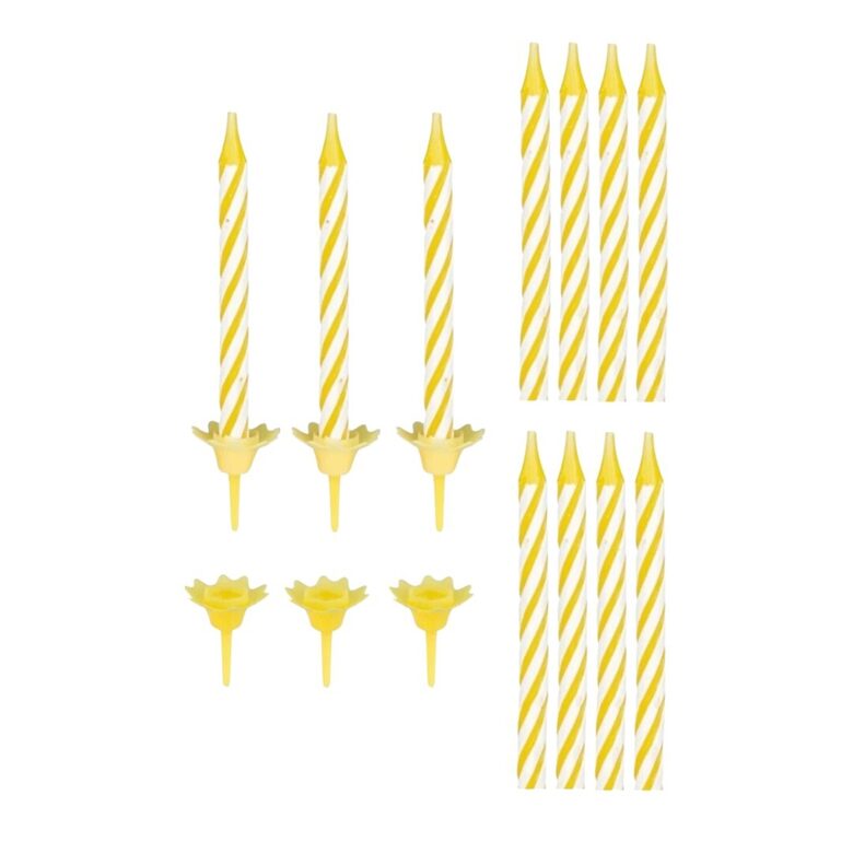 24 pcs yellow cake birthday candles