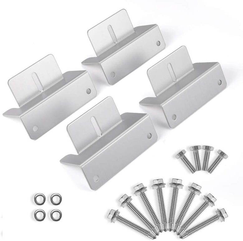 Saules paneļa Z veida turētājs ar skrūvēm, montāžas kronšteins 4 gab