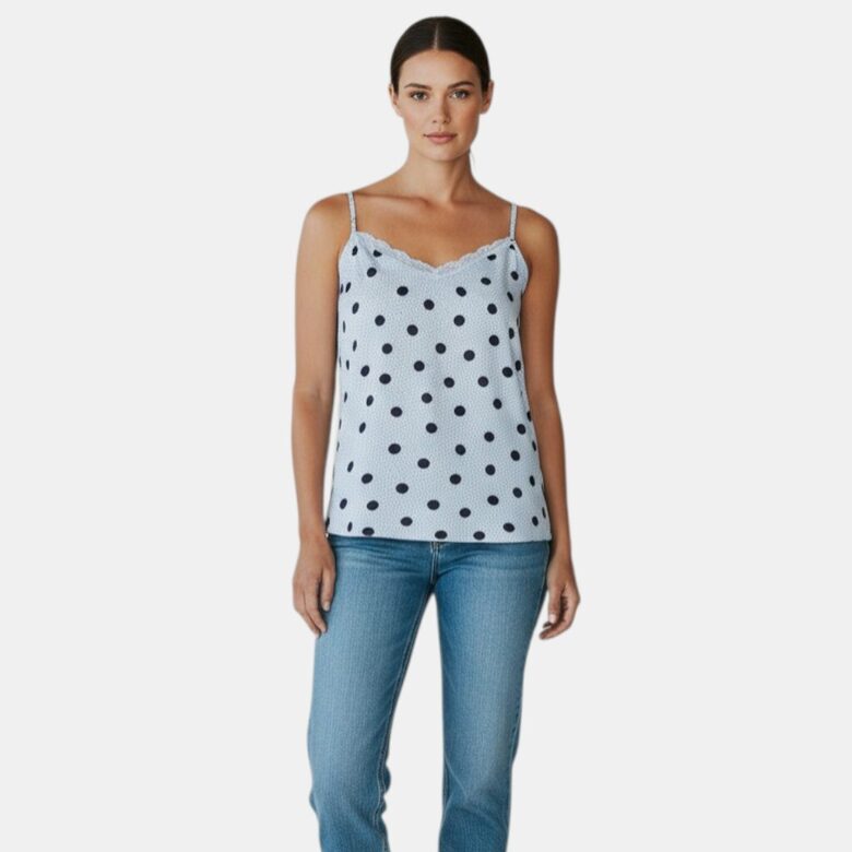 Топ, блузка Vila в горошек, размеры S, M, L, XL