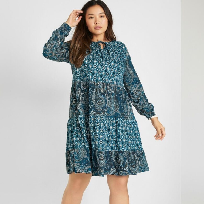 Платье силуэта A, синее, BPC collection, размер L/XL 