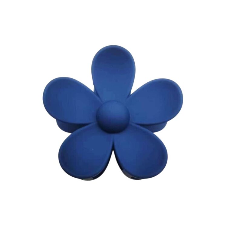 2 заколки для волос в форме цветка, синая и коричневая
