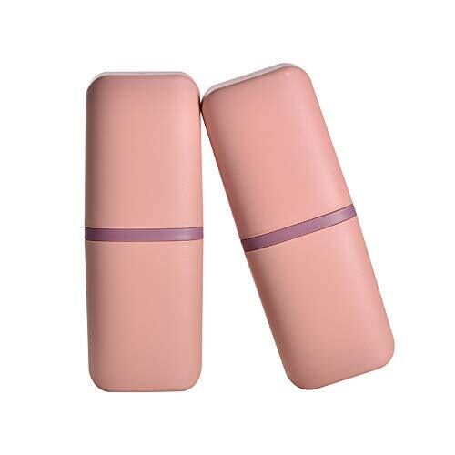 Портативный дорожный держатель для зубных щеток и пасты, органайзер, розовый.