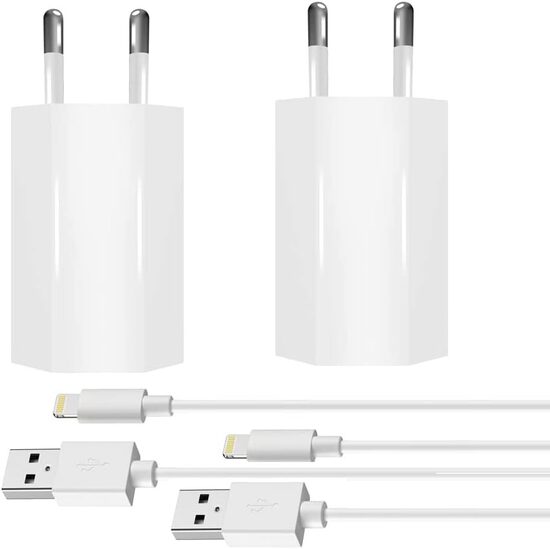 Кабель Lightning для iPhone, зарядное устройство с адаптером, 2 шт., 20 Вт, кабель 1 м