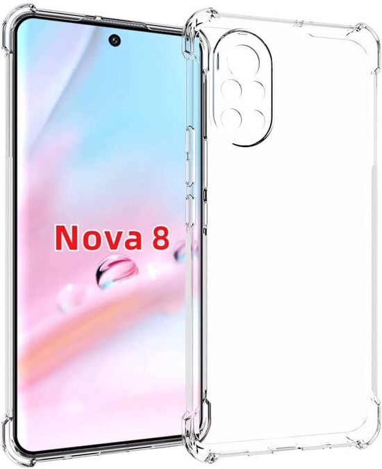 Phone protective case, cover Huawei Nova 8 5G transparent silicone