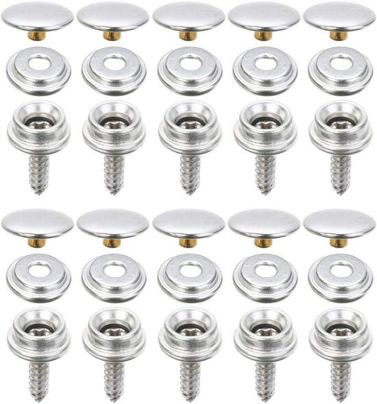 25 шт кнопок для брезента из нержавеющей стали, нажимной винт