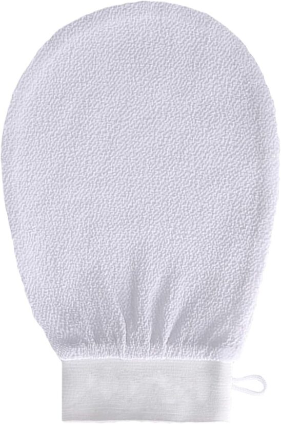 Перчатка-скраб для тела, отшелушивающая, для ванны и душа, светло-голубая