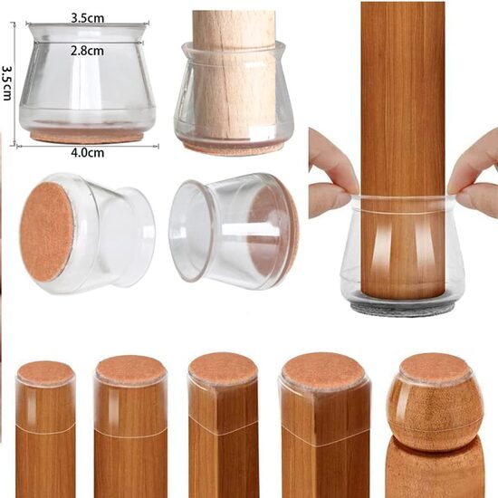 16 шт. Защитные накладки на ножки стульев, силиконовые накладки на ножки мебели