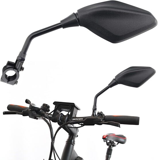 Велосипедное, квадроцикла, скутера зеркало заднего вида 1 шт., регулируемое положение справа и слева