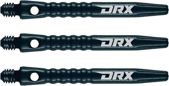 RED DRAGON Hip-grip 46mm alumīnija šautriņu kāti 4gb, stieņi, vidēji, melni