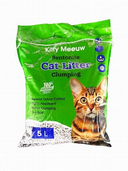 Smiltis kaķu tualetei Kitty Meeuw, 5l/4kg, cementējošas