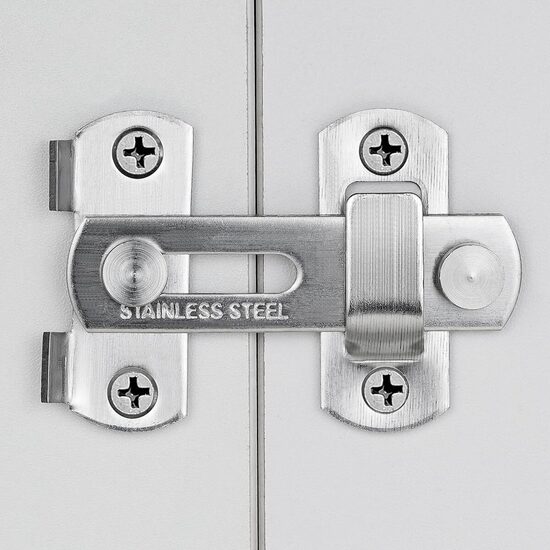 Дверная защелка из полированного никеля, 2 шт., нержавеющая сталь, раздвижной замок