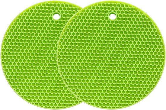 Силиконовый коврик под подставку под горячее, многофункциональный сушильный коврик, термостойкая прихватка, набор из 2 предметов