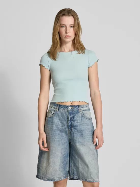 Укороченный топ Tom Tailor, зеленый, размер XS