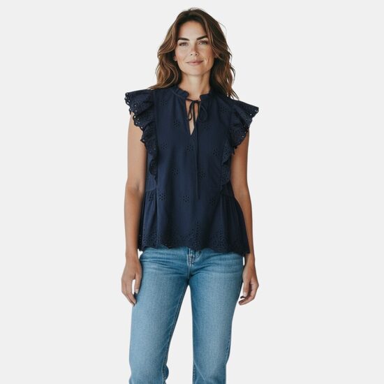 Темно-синяя блузка Ashbourn, размеры S, L, XL, XXL