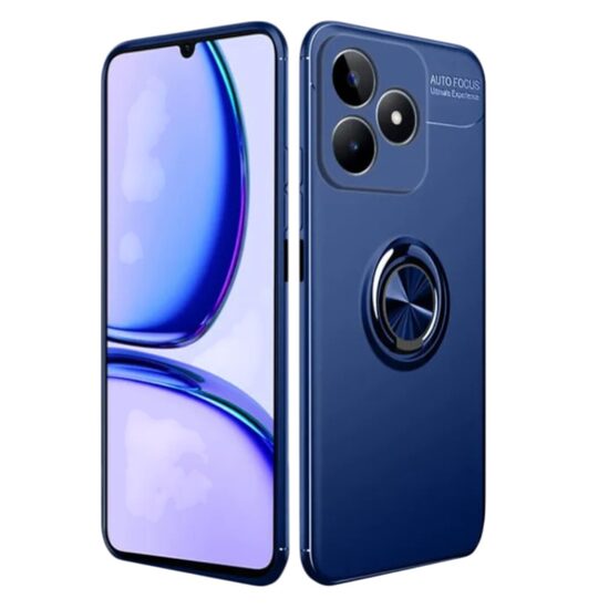 Защитный чехол для телефона Huawei Honor Play 6T Pro, синий, магнитный, с кольцом