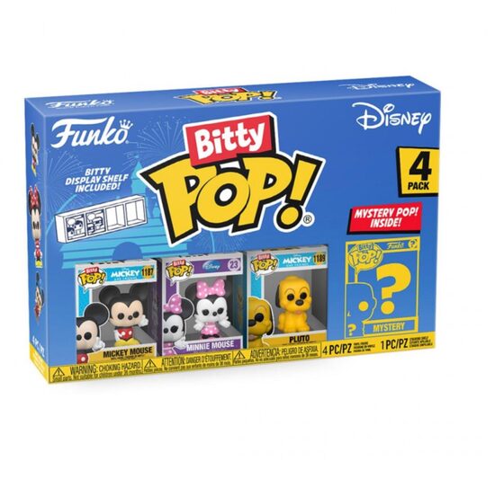 Figūru komplekts Funko Bitty POP! Minnija, Mikijs, Pluto, Disney Minnie Mouse, Mickey, Pluto 4 gab