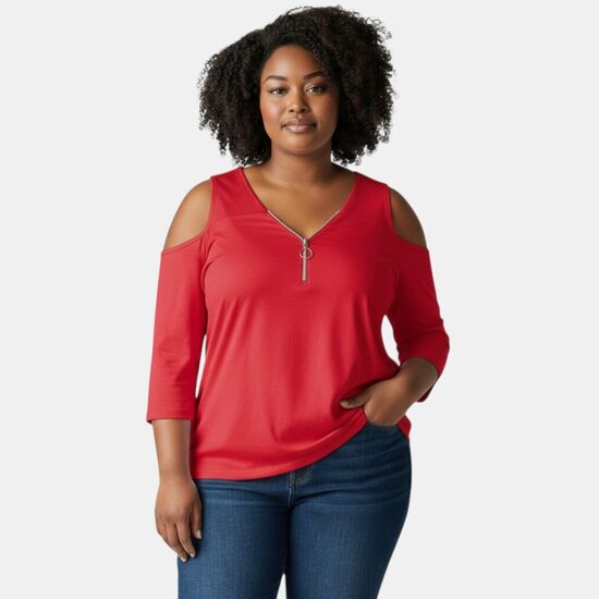 Блузка BodyFlirt красная, размер L/XL