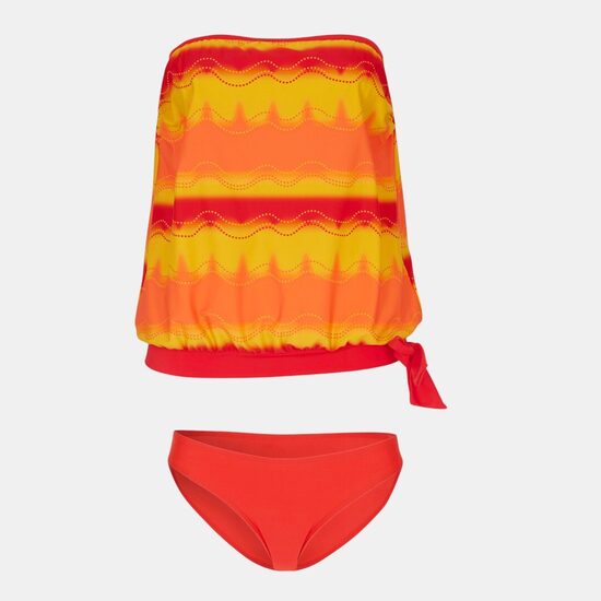 Купальник с топом коллекции BPC, оранжевый, комплект, размер L