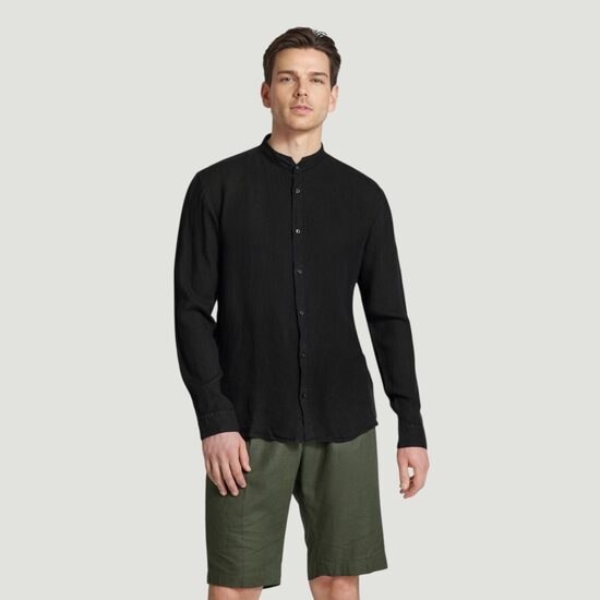Christian Berg black linen shirt, size 43/44