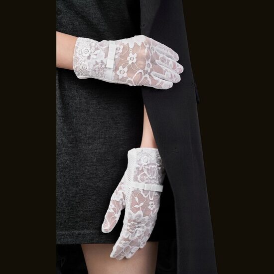 Sieviešu mežģīņu kāzu ekrāna skārienekrārienjūtīgi cimdi