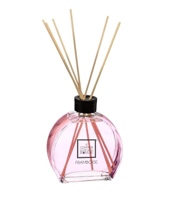 Air freshener, home fragrance, fragrance sticks, glass diffuser 100ml, dark pink Raspberry aroma 100 ml with 6 sticks, Atmosphera