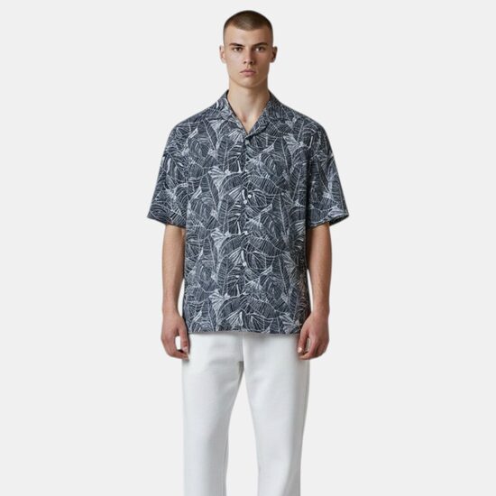 MCNEAL shirt with palm leaves, size L